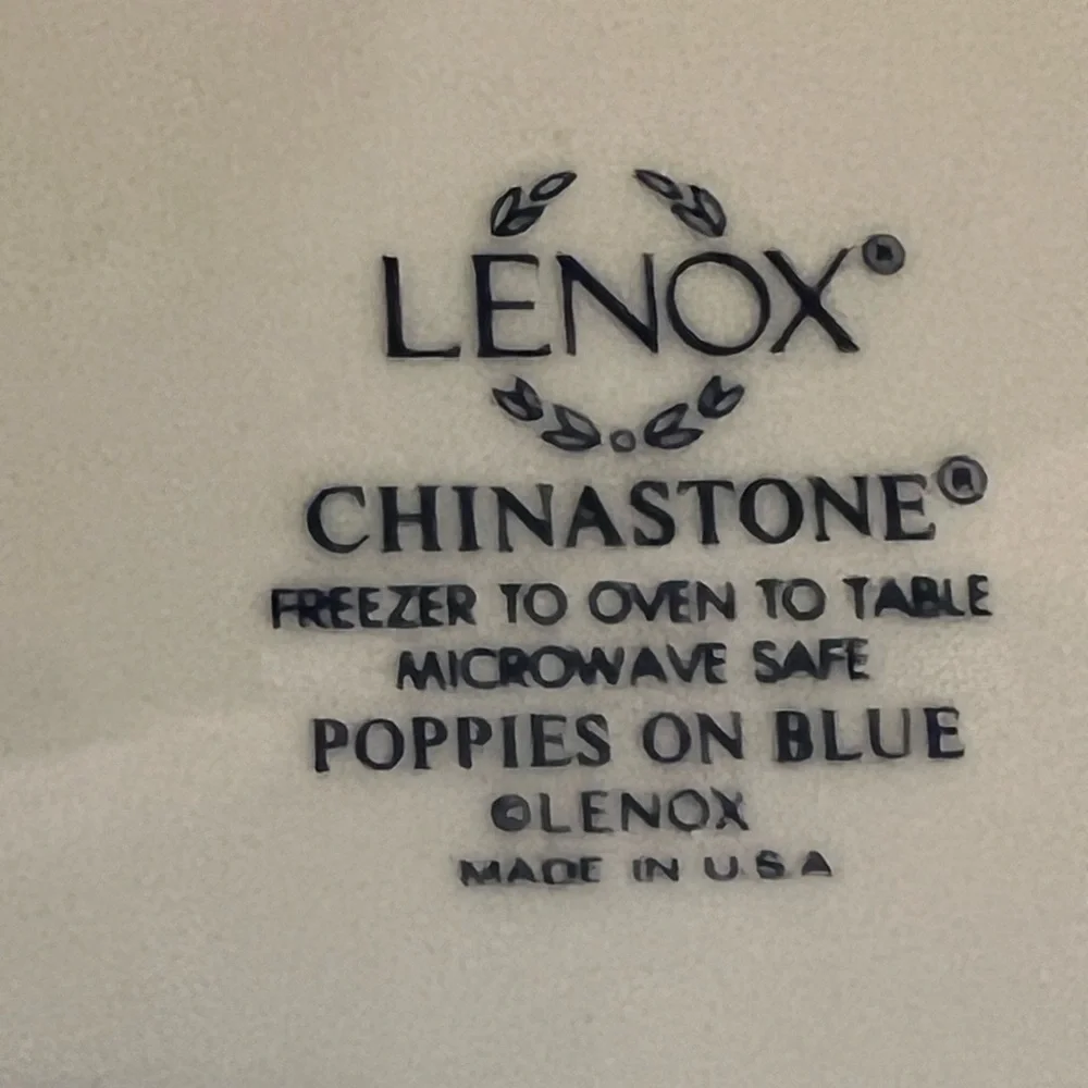 Lenox Poppies on Blue Oval serving platter